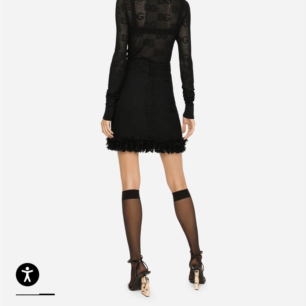 Dolce & Gabbana Black Bouclé miniskirt - size 38